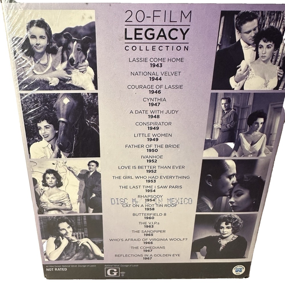 Elizabeth Taylor 20 Film Legacy DVD Collection Box Set/classic dramatic romance - Picture 8 of 10